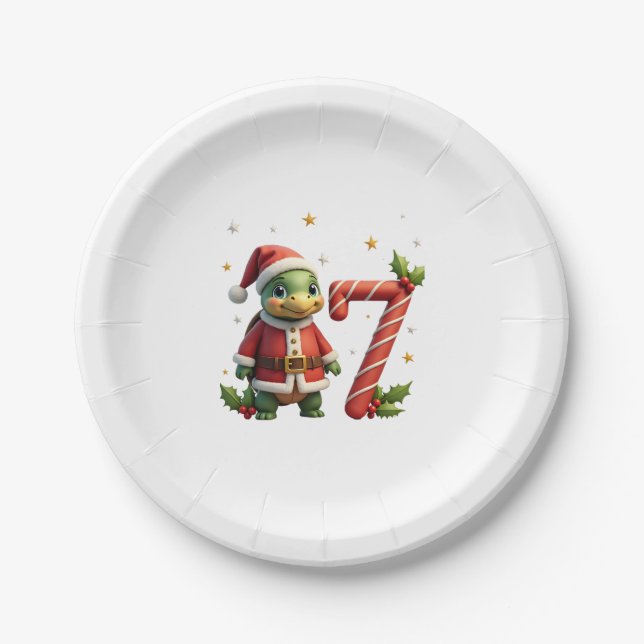 Plato De Papel Funny 67 Meme Turtle Christmas PJm Men Women Famil (Anverso)