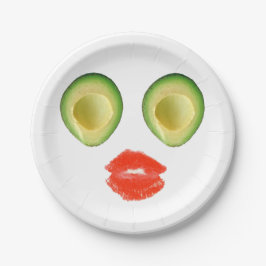 Plato De Papel Funny Aguacate Face 4Frances