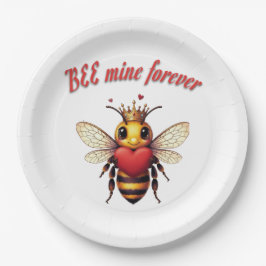 Plato De Papel Funny Bee Pun Valentine 