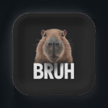 Plato De Papel Funny Capybara Bruh<br><div class="desc">Funny Capybara Bruh</div>