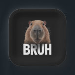 Plato De Papel Funny Capybara Bruh<br><div class="desc">Funny Capybara Bruh</div>