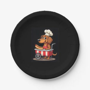 Plato De Papel Funny Dachshund Dog Hotdog Sandwich Weenie Sausage