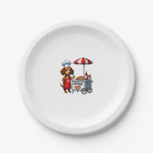 Plato De Papel Funny Dachshund Perro Weiner Sausage Hotdog Sandwi
