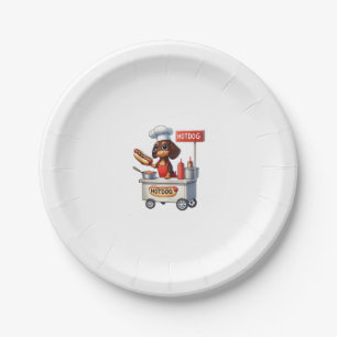 Plato De Papel Funny Dachshund Sausage Dog Weenie Hotdog Sandwich