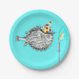 Plato De Papel Funny Fish Birthday