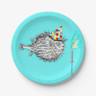 Plato De Papel Funny Fish Birthday