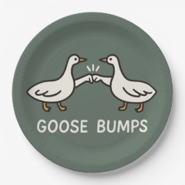 Plato De Papel Funny Goose Bump Personalizado | Fist Bump Geese A