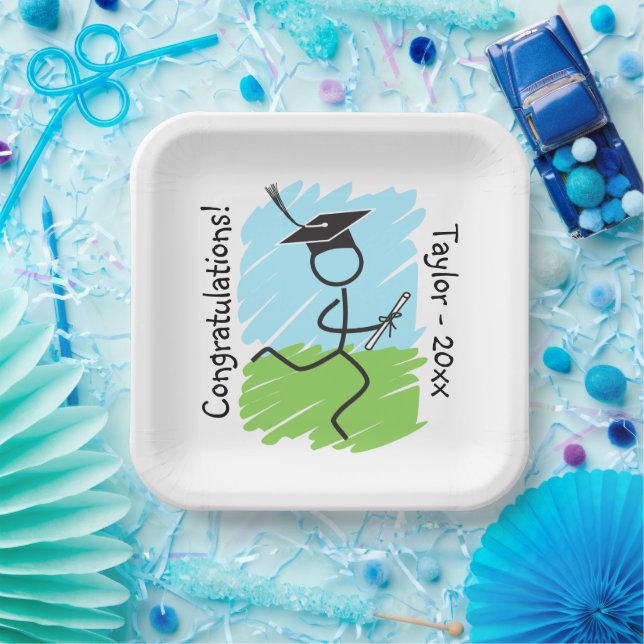 Plato De Papel Funny Graduation Runner © - Cross Country, Track (Fiesta)