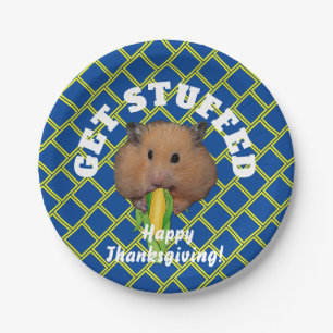 Plato De Papel Funny Hamster    Thanksending Paper Plate