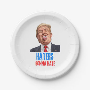 Plato De Papel Funny Haters odiará las citas graciosas diciendo t