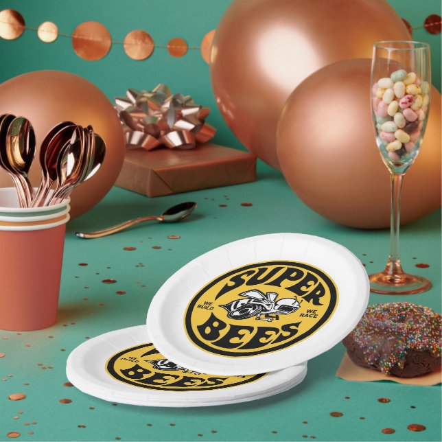 Plato De Papel Funny Mopar Super Bee Paper Placas (Multi)