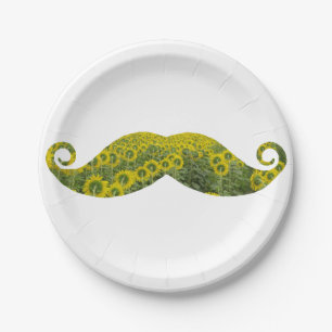 Plato De Papel Funny Mustache Personalizado Placas de papel de 7 