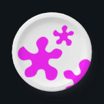 Plato De Papel Funny neon Magenta pintura de lima patrón lindo<br><div class="desc">Funny neon Magenta pintura de espuma patrón lindo fiesta Placas de papel</div>