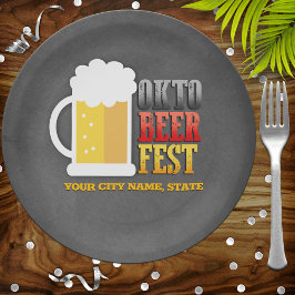Plato De Papel Funny Oktoberfest Personalizado