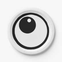 Funny Oyeball Halloween Party Plate