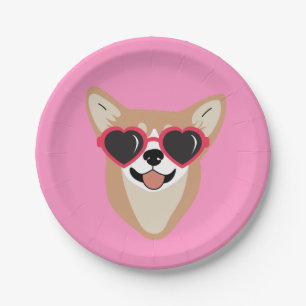 Plato De Papel Funny Pembroke Welsh Corgi