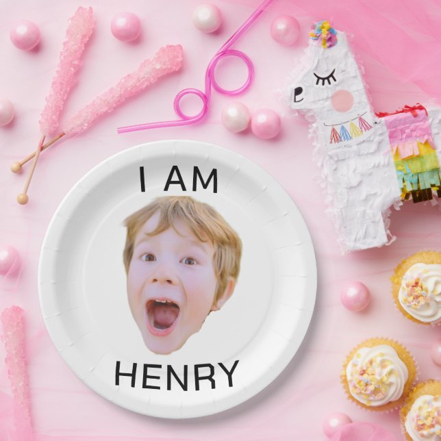Plato De Papel Funny Personalizado Face Plates Cumpleaños Party (Fiesta)