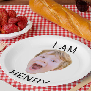 Plato De Papel Funny Personalizado Face Plates Cumpleaños Party