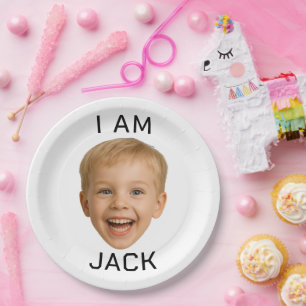 Plato De Papel Funny Personalizado Face Plates Cumpleaños Party