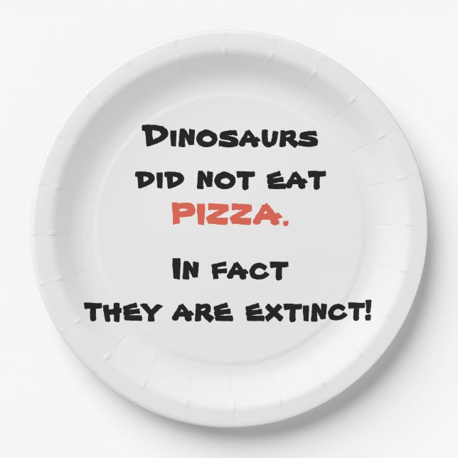 Plato De Papel Funny placa de pizza (Anverso)