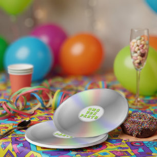 Plato De Papel Funny Placas de papel Fiesta de CD de música retro