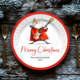 Plato De Papel Funny Quirky Santa Festive Holiday Party Plates