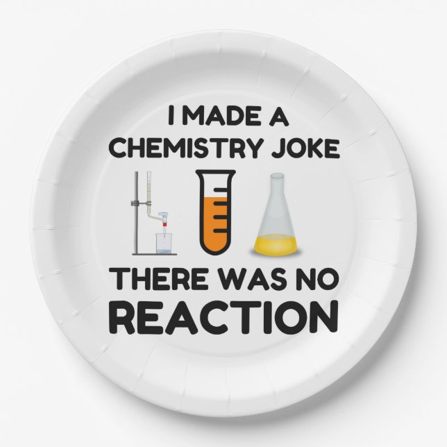 Plato De Papel Funny Science lover chemistry chiste (Anverso)