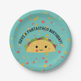 Plato De Papel Funny Ten Fantastaco Birthday Cute Kawaii Taco