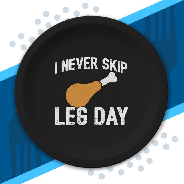 Plato De Papel Funny Thanksgiving Turkey Leg Day Quote Drumstick (Subido por el creador)