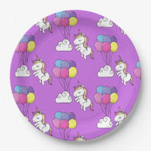 Plato De Papel Funny Unicorn Pattern Magic Horse