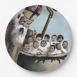 Plato De Papel Furiosos Navidades de Santa María