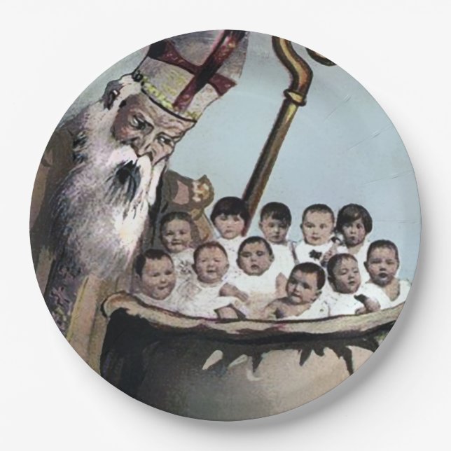 Plato De Papel Furiosos Navidades de Santa María (Anverso)