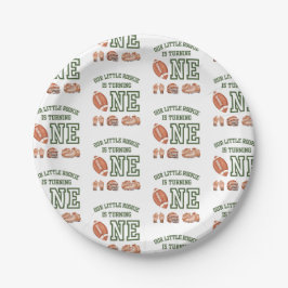 Plato De Papel Fútbol 1er cumpleaños vuelta placa de papel