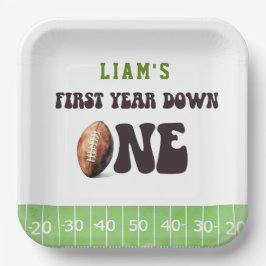 Plato De Papel Fútbol acuático primer año y primer cumpleaños