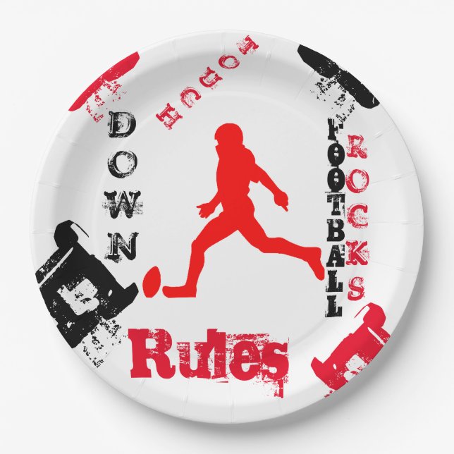 PLATO DE PAPEL FÚTBOL AMERICANO (Anverso)