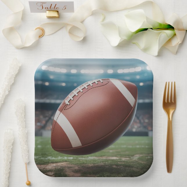 Plato De Papel Fútbol americano (Boda)