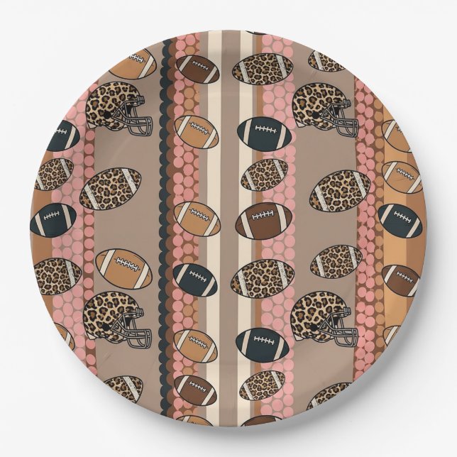 Plato De Papel Fútbol Coquette Arco Leopard (3) (Anverso)