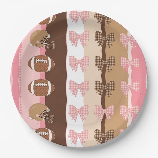 Plato De Papel Fútbol Coquette con estampado de leopardo (11) (Anverso)