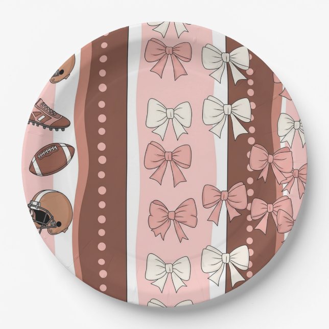 Plato De Papel Fútbol Coquette con Estampado de Leopardo (7) (Anverso)