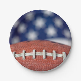 Plato De Papel Fútbol en bandera