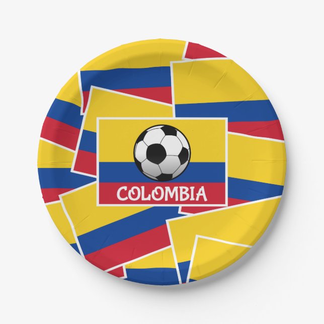 Plato De Papel Fútbol en Colombia (Anverso)