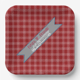 Plato De Papel Futuro picnic de bomberos pequeño
