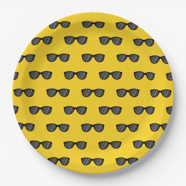 Plato De Papel Gafas de sol de Personalizado Guay (Anverso)