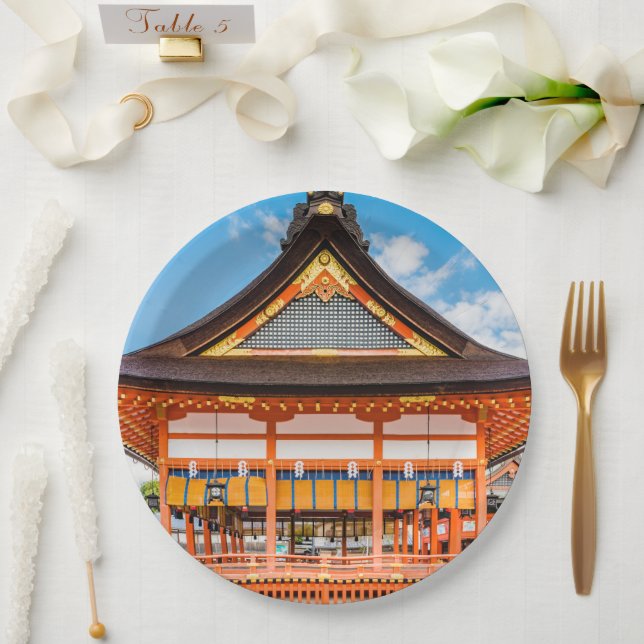 Plato De Papel Gai-Haiden, santuario Fushimi Inari-Taisha, Kyoto  (Boda)