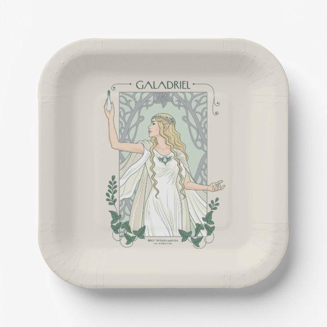 Plato De Papel Galadriel Luz de Valinor Gráfico (Anverso)