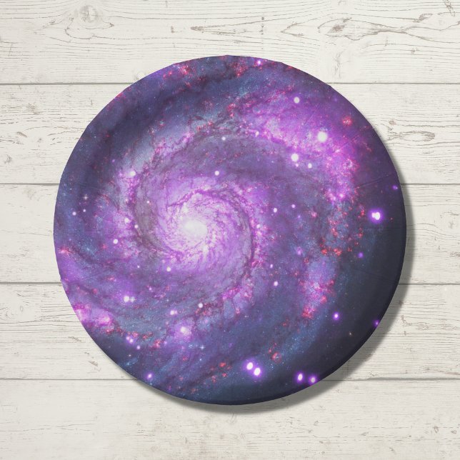 Plato De Papel Galaxia con remolinos (Subido por el creador)