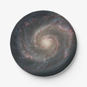 Plato De Papel Galaxia con remolinos