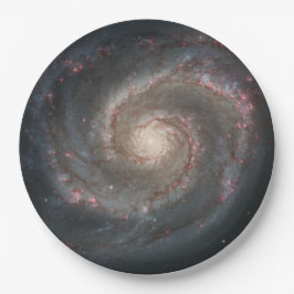 Plato De Papel Galaxia con remolinos (espacio) (universo) (Messie