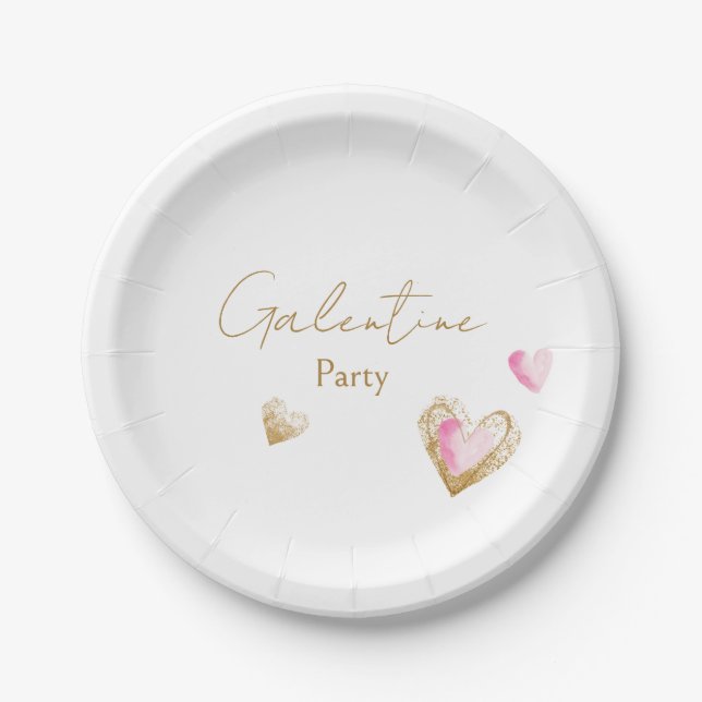 Plato De Papel Galentine Fiesta Heart (Anverso)