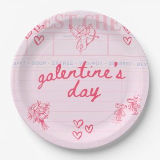 Plato De Papel Galentine’s Day Valentine Girly Invitation